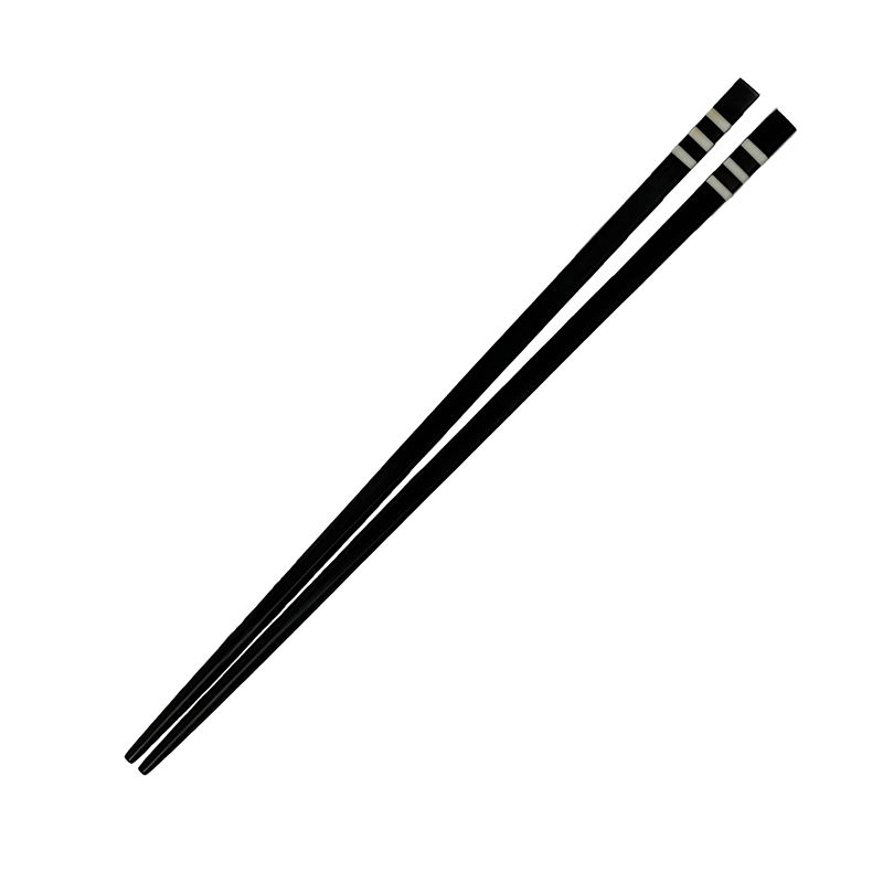 CHOPSTICK EBONY 3 PLASTIC WHITE RING SQUARE HEAD
